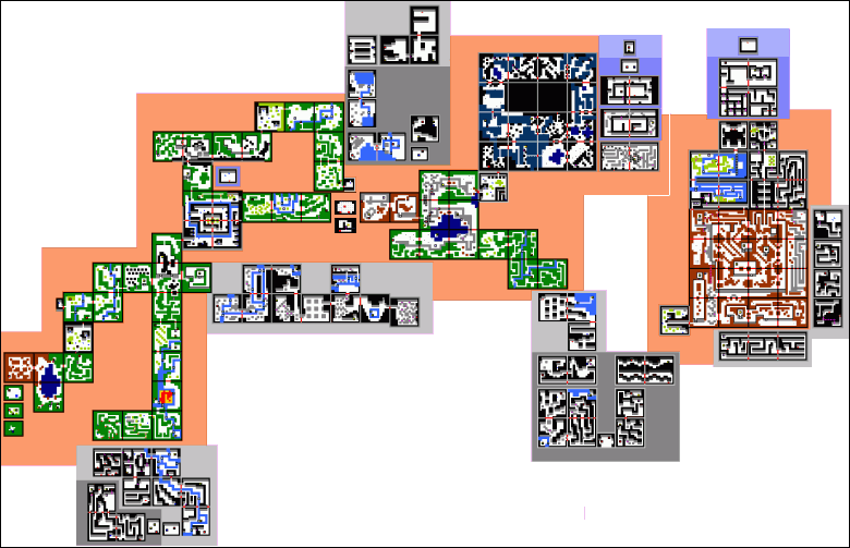 戦国忍者くんの全体マップ画像